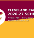 Cleveland Cavaliers Schedule 2026-27: Every Game, Tip Times & Free Printable