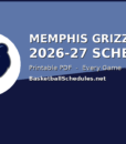 Memphis Grizzlies Schedule 2026-27: Every Game, Tip Times & Free Printable