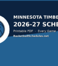 Minnesota Timberwolves Schedule 2026-27: Every Game, Tip Times & Free Printable